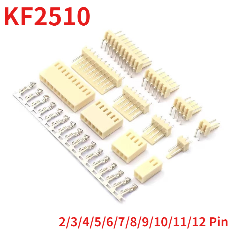 Male Female Header Pin - 50 peças kf2510 2p 3p 4p