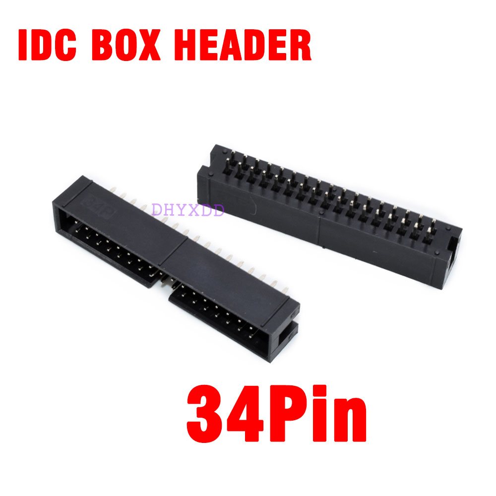 Male Female Header Pin - 10pçs 2.54mm 2x17 pinos 34 pinos