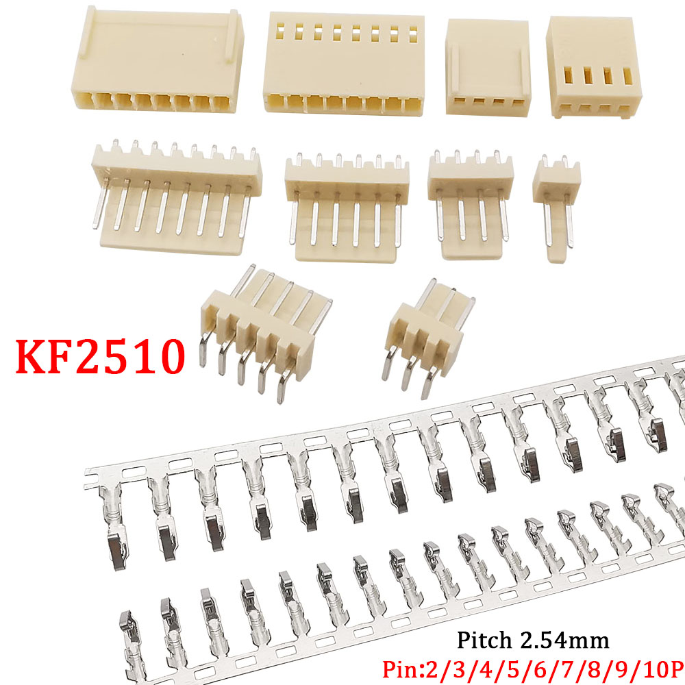 Male Female Header Pin - 100 peças conector kf2510 2.54mm passo