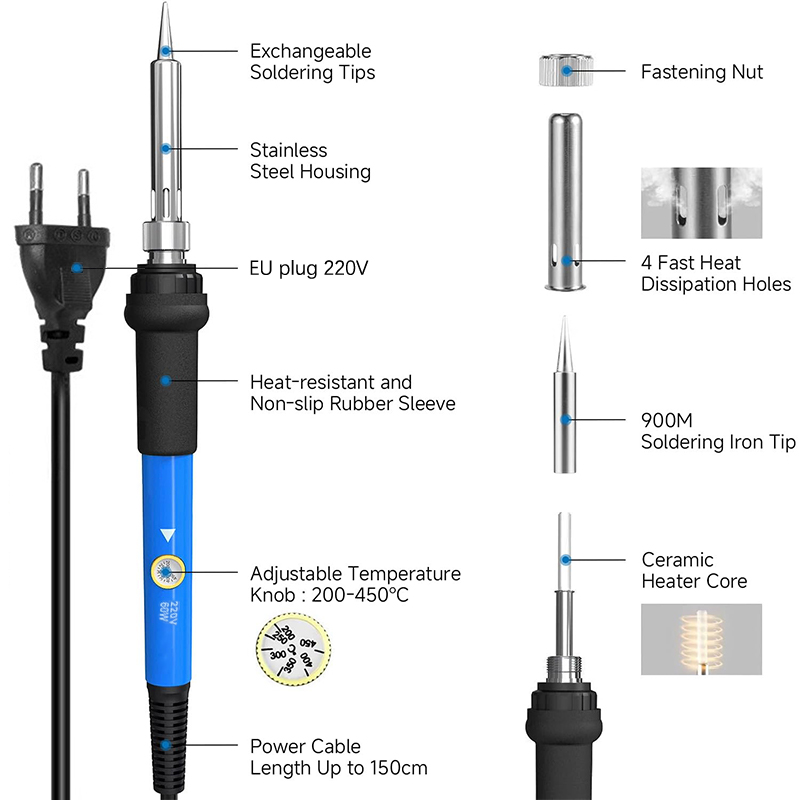 Kit de Ferro de Solda Elétrico - Diy Electronics Hobby avaliação e preço