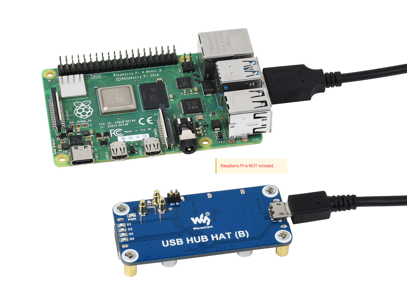 Waveshare USB HUB HAT (B) 4 po - Raspberry Pi Zero avaliação e preço